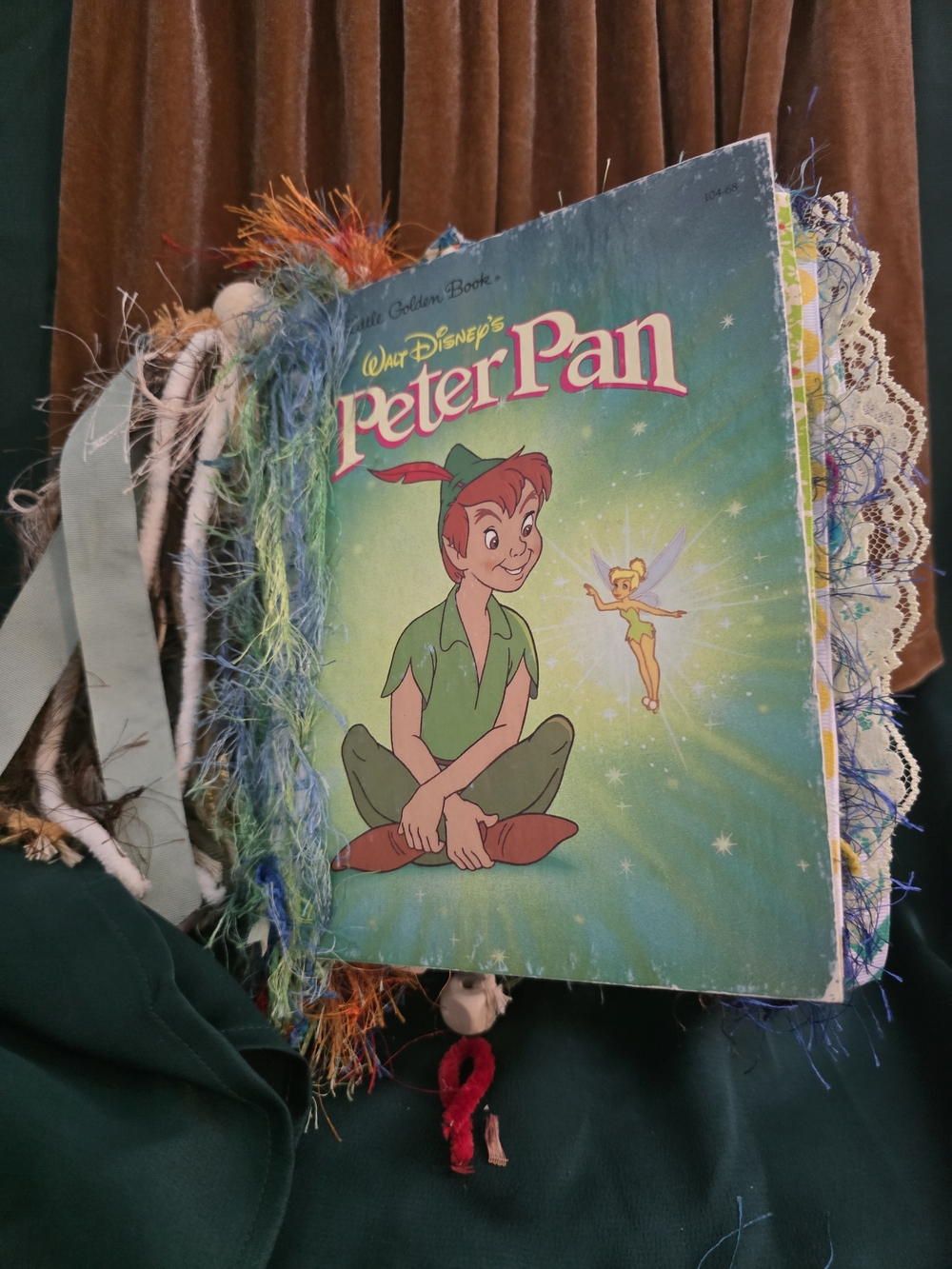 Handcrafted Peter Pan Mixed Media Wall Art - Green Tones